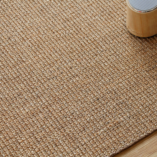 Minimalist Brown Plain Rug Sisal Rustic Carpet Washable Stain Resistant Non-Slip Rug for Tatami Clearhalo 'Area Rug' 'Rug' 2140906