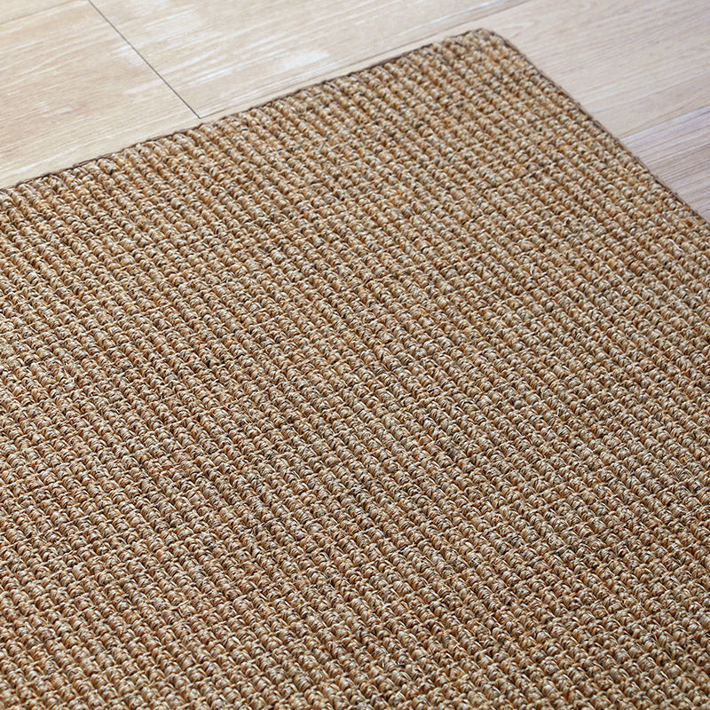 Minimalist Brown Plain Rug Sisal Rustic Carpet Washable Stain Resistant Non-Slip Rug for Tatami Clearhalo 'Area Rug' 'Rug' 2140907