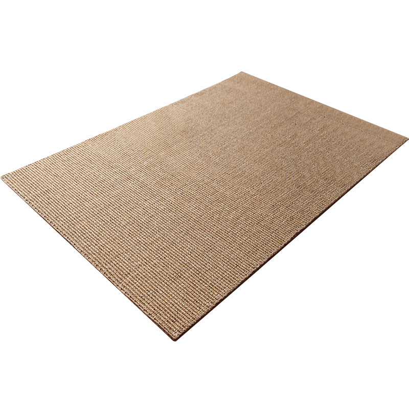 Minimalist Brown Plain Rug Sisal Rustic Carpet Washable Stain Resistant Non-Slip Rug for Tatami Clearhalo 'Area Rug' 'Rug' 2140908
