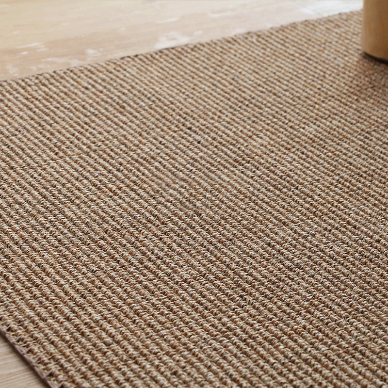 Lodge Home Rug Light-Brown Plain Carpet Sisal Woven Pet Friendly Machine Washable Anti-Slip Rug Clearhalo 'Area Rug' 'Rug' 2140910
