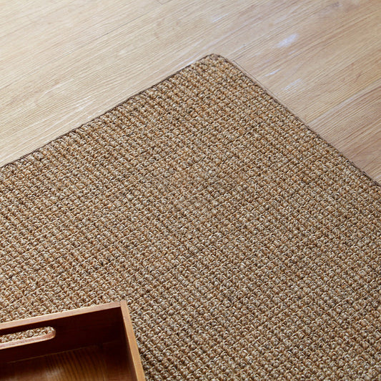 Lodge Home Rug Light-Brown Plain Carpet Sisal Woven Pet Friendly Machine Washable Anti-Slip Rug Clearhalo 'Area Rug' 'Rug' 2140911