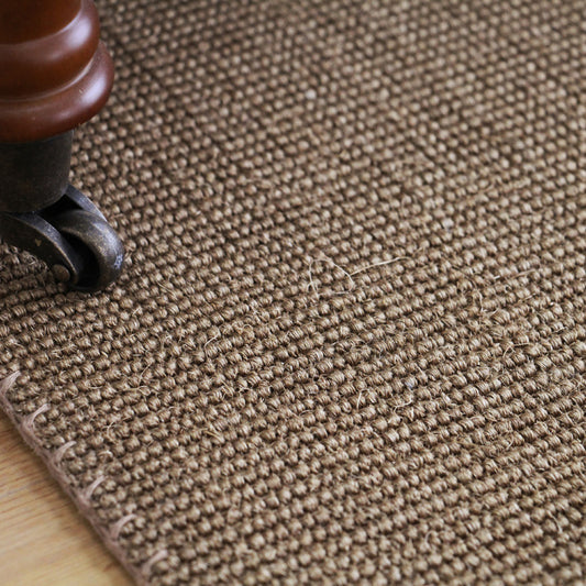 Coffee Plain Woven Rug Sisal Farmhouse Rug Pet Friendly Anti-Slip Stain Resistant Rug for Living Room Clearhalo 'Area Rug' 'Rug' 2140916