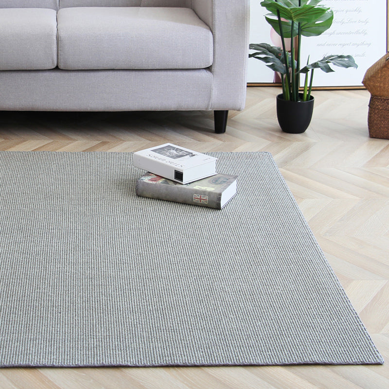 Minimalism Plain Rug Grey Lodge Style Carpet Sisal Anti-Slip Backing Pet Friendly Washable Rug for Home Decor Grey Clearhalo 'Area Rug' 'Rug' 2140930