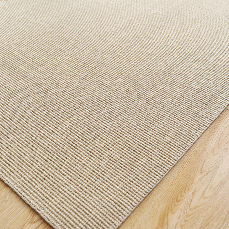 Beige Tatami Rug Farm Style Plain Carpet Sisal Non-Slip Pet Friendly Washable Indoor Rug Clearhalo 'Area Rug' 'Rug' 2140940