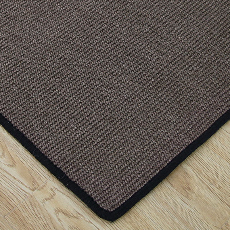 Minimal Solid Color Area Rug Multicolor Lodge Rug Sisal Anti-Slip Machine Washable Pet Friendly Rug for Home Black Clearhalo 'Area Rug' 'Rug' 2140949