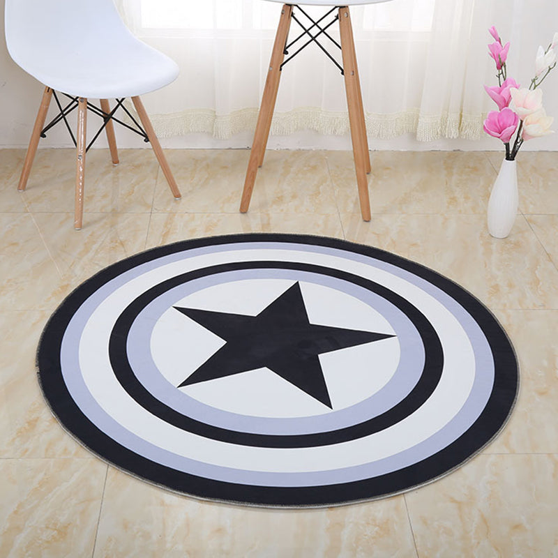 Eclectic Tribal Patterned Rug Multi Colored Polypropylene Rug Stain Resistant Machine Washable Non-Slip Backing Carpet for Living Room Black-Purple Clearhalo 'Area Rug' 'Bohemian' 'Rugs' Rug' 2141022