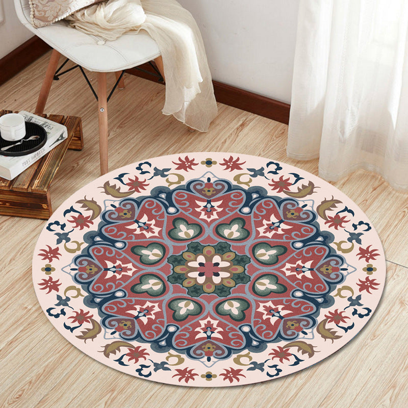 Eclectic Tribal Patterned Rug Multi Colored Polypropylene Rug Stain Resistant Machine Washable Non-Slip Backing Carpet for Living Room Pink Clearhalo 'Area Rug' 'Bohemian' 'Rugs' Rug' 2141032
