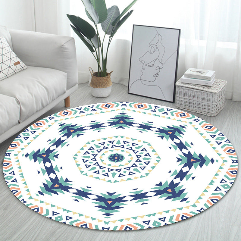 Unique Bohemian Rug Multi Color Seamless Pattern Rug Washable Anti-Slip Pet Friendly Area Carpet for Room Decor Light Green Clearhalo 'Area Rug' 'Bohemian' 'Rugs' Rug' 2141047