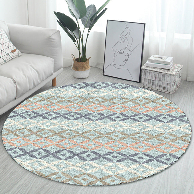 Unique Bohemian Rug Multi Color Seamless Pattern Rug Washable Anti-Slip Pet Friendly Area Carpet for Room Decor Light Blue Clearhalo 'Area Rug' 'Bohemian' 'Rugs' Rug' 2141051