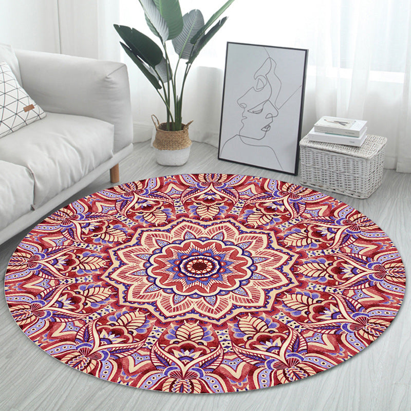 Unique Bohemian Rug Multi Color Seamless Pattern Rug Washable Anti-Slip Pet Friendly Area Carpet for Room Decor Red-Purple Clearhalo 'Area Rug' 'Bohemian' 'Rugs' Rug' 2141059