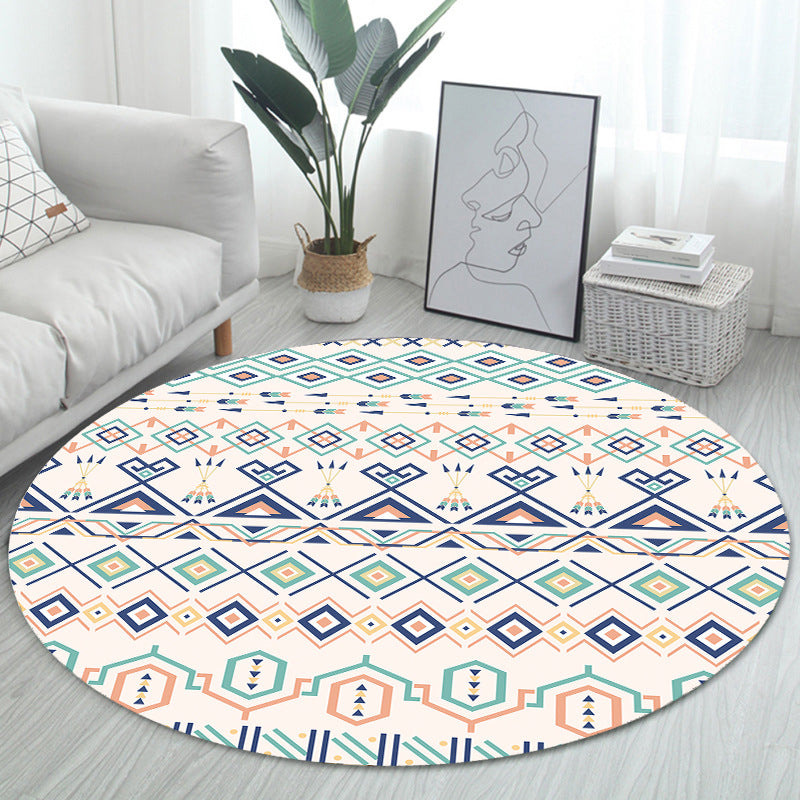Unique Bohemian Rug Multi Color Seamless Pattern Rug Washable Anti-Slip Pet Friendly Area Carpet for Room Decor Orange-Yellow Clearhalo 'Area Rug' 'Bohemian' 'Rugs' Rug' 2141067