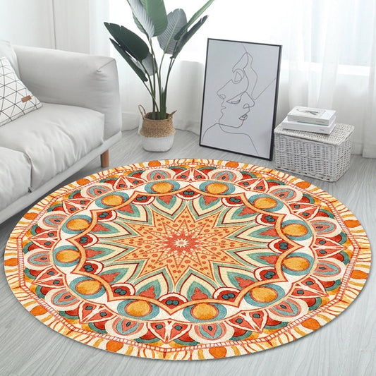 Unique Bohemian Rug Multi Color Seamless Pattern Rug Washable Anti-Slip Pet Friendly Area Carpet for Room Decor Orange-Red Clearhalo 'Area Rug' 'Bohemian' 'Rugs' Rug' 2141072