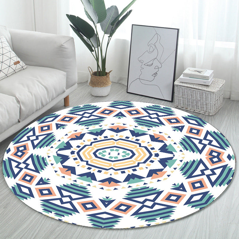 Unique Bohemian Rug Multi Color Seamless Pattern Rug Washable Anti-Slip Pet Friendly Area Carpet for Room Decor Pink-Green Clearhalo 'Area Rug' 'Bohemian' 'Rugs' Rug' 2141075