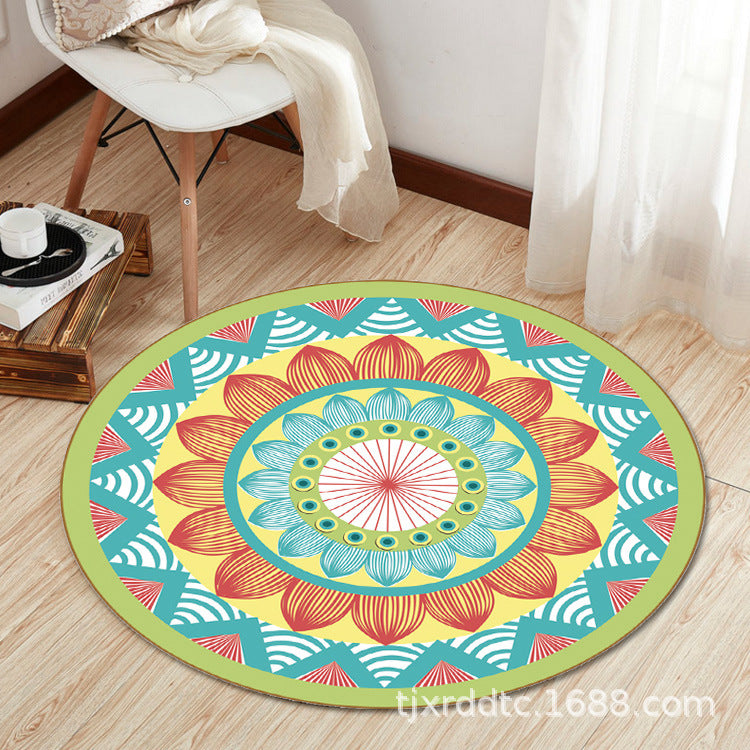 Boho Living Room Rug Multi-Color Flower Print Carpet Synthetics Stain Resistant Non-Slip Pet Friendly Area Rug Clearhalo 'Area Rug' 'Bohemian' 'Rugs' Rug' 2141089