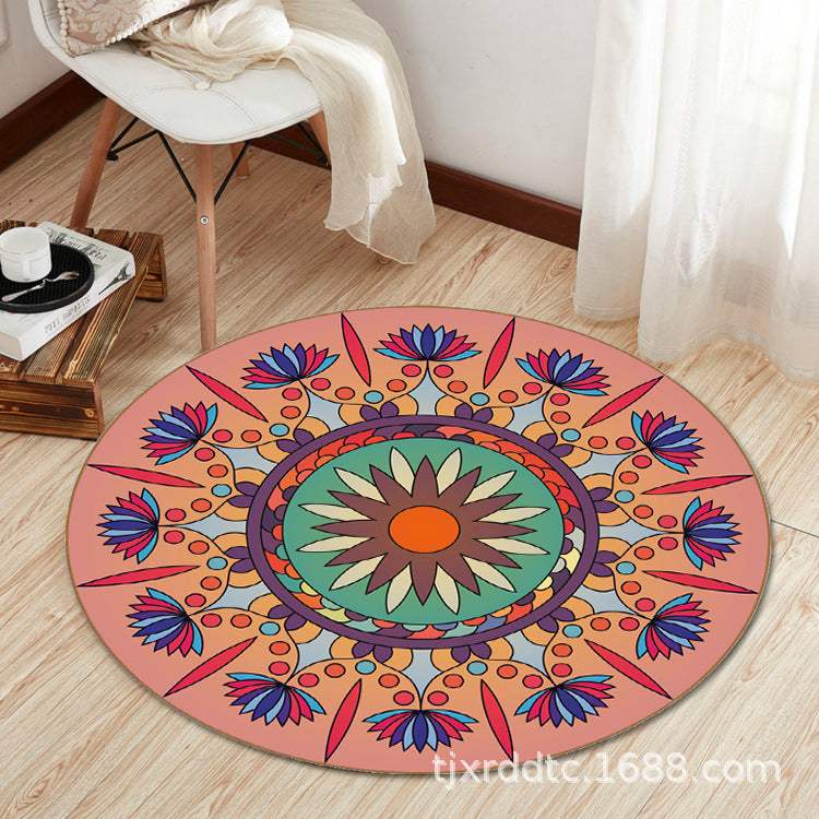 Boho Living Room Rug Multi-Color Flower Print Carpet Synthetics Stain Resistant Non-Slip Pet Friendly Area Rug Clearhalo 'Area Rug' 'Bohemian' 'Rugs' Rug' 2141095