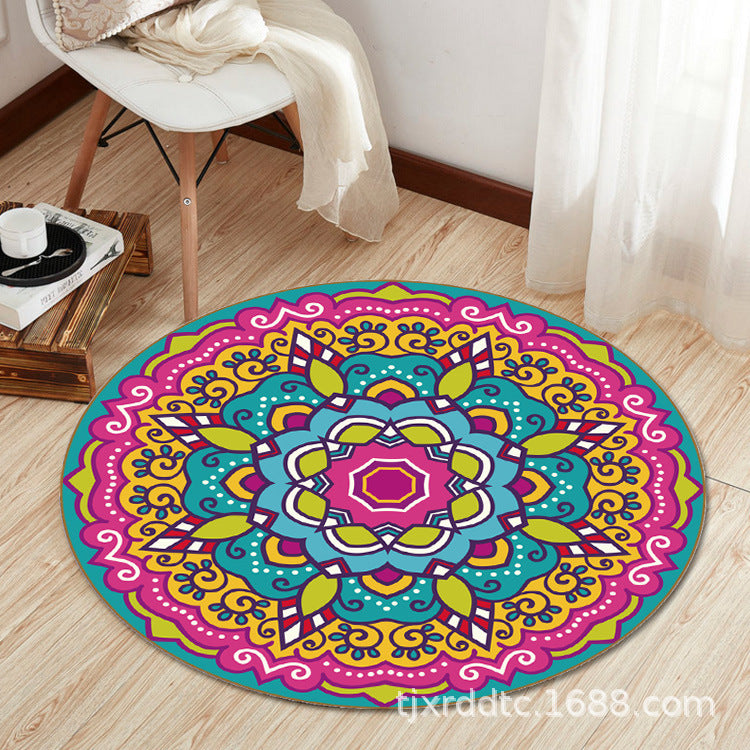 Boho Living Room Rug Multi-Color Flower Print Carpet Synthetics Stain Resistant Non-Slip Pet Friendly Area Rug Clearhalo 'Area Rug' 'Bohemian' 'Rugs' Rug' 2141098