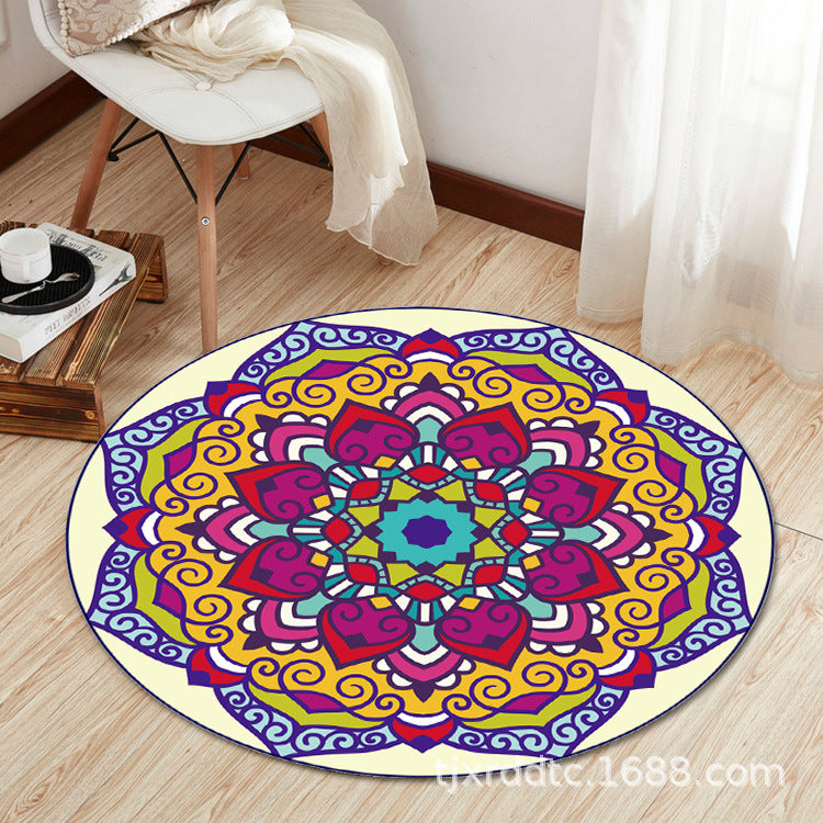 Boho Living Room Rug Multi-Color Flower Print Carpet Synthetics Stain Resistant Non-Slip Pet Friendly Area Rug Clearhalo 'Area Rug' 'Bohemian' 'Rugs' Rug' 2141103