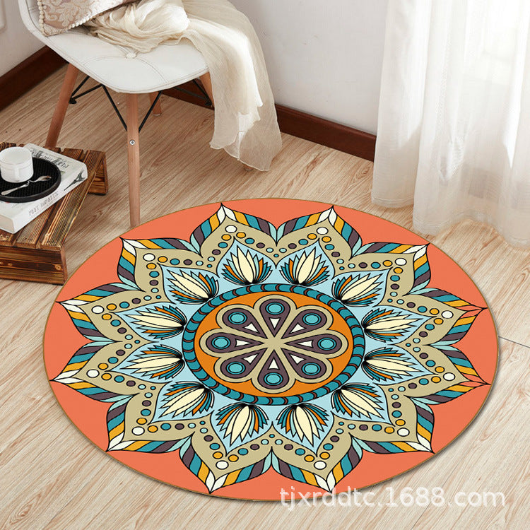Boho Living Room Rug Multi-Color Flower Print Carpet Synthetics Stain Resistant Non-Slip Pet Friendly Area Rug Clearhalo 'Area Rug' 'Bohemian' 'Rugs' Rug' 2141105