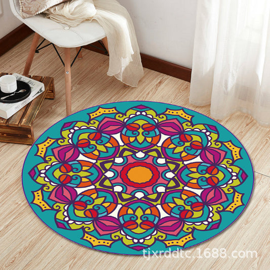 Boho Living Room Rug Multi-Color Flower Print Carpet Synthetics Stain Resistant Non-Slip Pet Friendly Area Rug Clearhalo 'Area Rug' 'Bohemian' 'Rugs' Rug' 2141106
