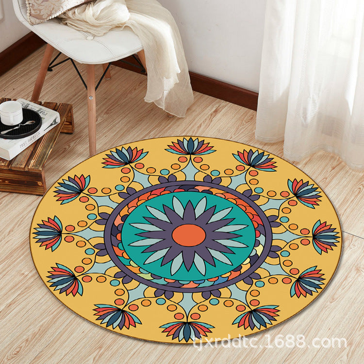 Boho Living Room Rug Multi-Color Flower Print Carpet Synthetics Stain Resistant Non-Slip Pet Friendly Area Rug Clearhalo 'Area Rug' 'Bohemian' 'Rugs' Rug' 2141113