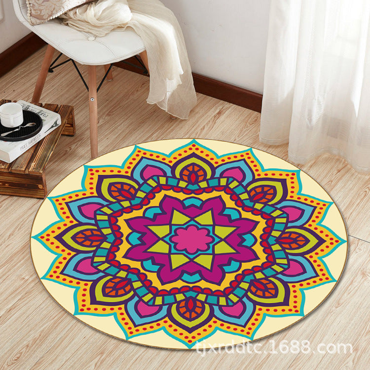 Boho Living Room Rug Multi-Color Flower Print Carpet Synthetics Stain Resistant Non-Slip Pet Friendly Area Rug Clearhalo 'Area Rug' 'Bohemian' 'Rugs' Rug' 2141114