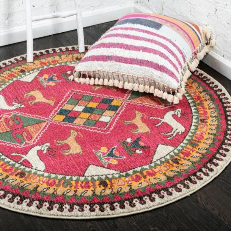 Multicolor Tribal Print Rug Polyester Bohemian Carpet Stain Resistant Machine Washable Non-Slip Rug for Bedroom Clearhalo 'Area Rug' 'Bohemian' 'Rugs' Rug' 2141118