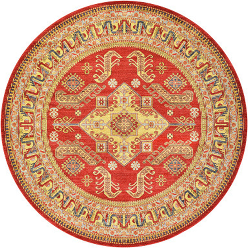 Multicolor Tribal Print Rug Polyester Bohemian Carpet Stain Resistant Machine Washable Non-Slip Rug for Bedroom Orange-Red Clearhalo 'Area Rug' 'Bohemian' 'Rugs' Rug' 2141119