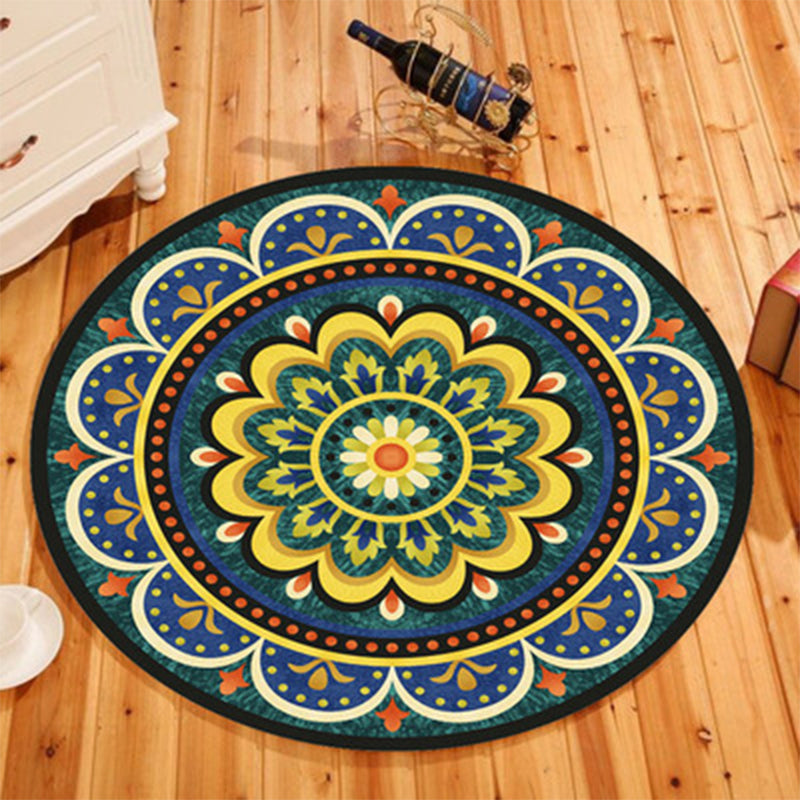 Multicolor Tribal Print Rug Polyester Bohemian Carpet Stain Resistant Machine Washable Non-Slip Rug for Bedroom Clearhalo 'Area Rug' 'Bohemian' 'Rugs' Rug' 2141121
