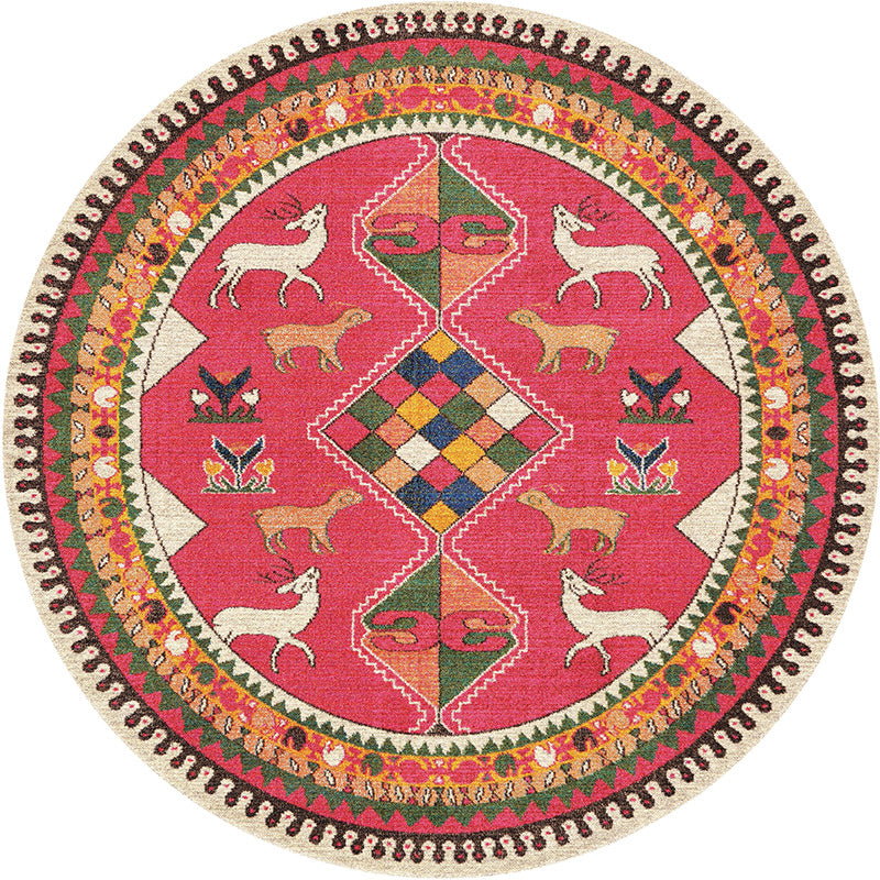Multicolor Tribal Print Rug Polyester Bohemian Carpet Stain Resistant Machine Washable Non-Slip Rug for Bedroom Clearhalo 'Area Rug' 'Bohemian' 'Rugs' Rug' 2141125