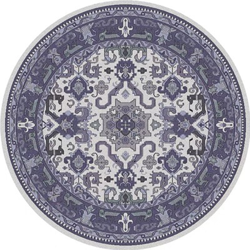 Multicolor Tribal Print Rug Polyester Bohemian Carpet Stain Resistant Machine Washable Non-Slip Rug for Bedroom Purple Clearhalo 'Area Rug' 'Bohemian' 'Rugs' Rug' 2141131