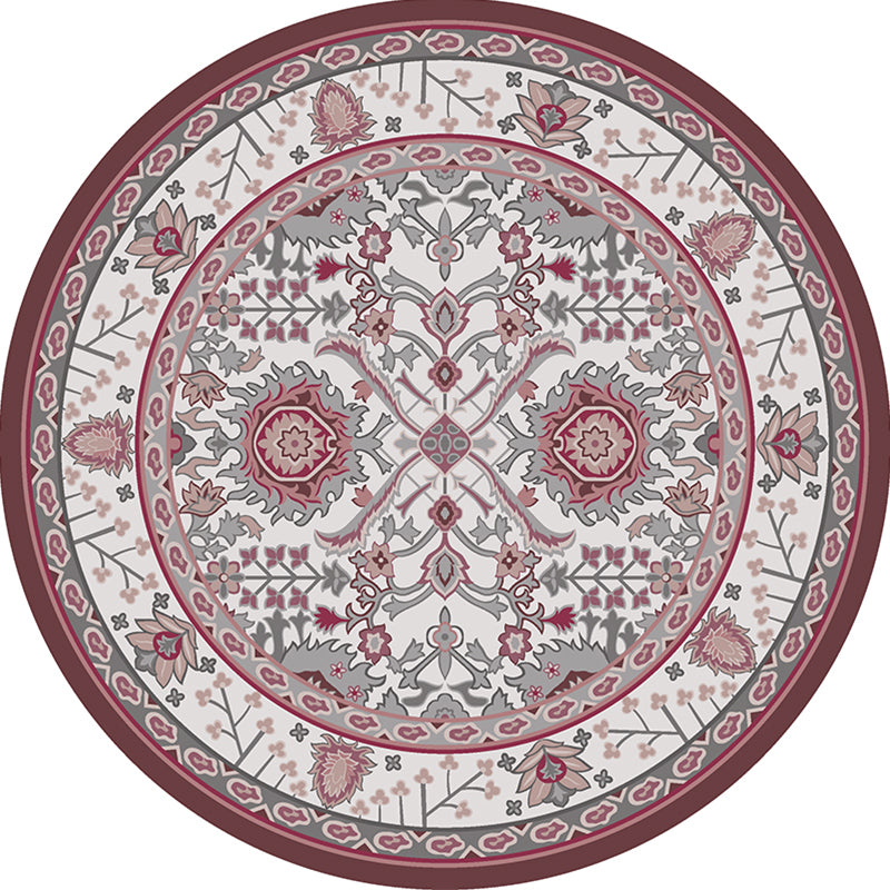 Multicolor Tribal Print Rug Polyester Bohemian Carpet Stain Resistant Machine Washable Non-Slip Rug for Bedroom Dark Red Clearhalo 'Area Rug' 'Bohemian' 'Rugs' Rug' 2141132