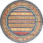 Multicolor Tribal Print Rug Polyester Bohemian Carpet Stain Resistant Machine Washable Non-Slip Rug for Bedroom Blue-Yellow Clearhalo 'Area Rug' 'Bohemian' 'Rugs' Rug' 2141134