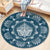 Nostalgic Traditional Rug Multi-Colored Floral Printed Carpet Anti-Slip Backing Pet Friendly Machine Washable Rug for Bedroom Ocean Blue Clearhalo 'Area Rug' 'Bohemian' 'Rugs' Rug' 2141157