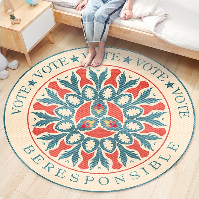 Classic Flower Patterned Rug Multicolor Bohemian Rug Polypropylene Washable Stain Resistant Non-Slip Backing Rug for Home Clearhalo 'Area Rug' 'Bohemian' 'Rugs' Rug' 2141164