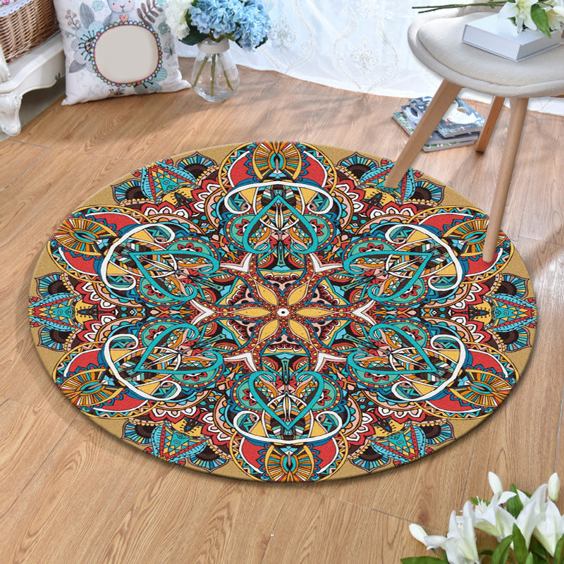 Olden Bohemian Style Rug Multi Color Tribal Pattern Carpet Non-Slip Backing Stain Resistant Washable Rug for Sitting Room Clearhalo 'Area Rug' 'Bohemian' 'Rugs' Rug' 2141189