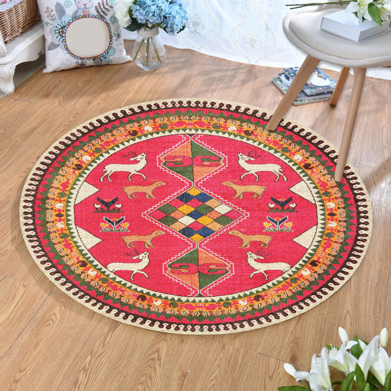 Olden Bohemian Style Rug Multi Color Tribal Pattern Carpet Non-Slip Backing Stain Resistant Washable Rug for Sitting Room Clearhalo 'Area Rug' 'Bohemian' 'Rugs' Rug' 2141196