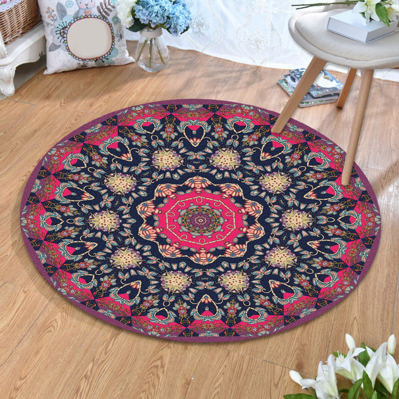Olden Bohemian Style Rug Multi Color Tribal Pattern Carpet Non-Slip Backing Stain Resistant Washable Rug for Sitting Room Navy Clearhalo 'Area Rug' 'Bohemian' 'Rugs' Rug' 2141198