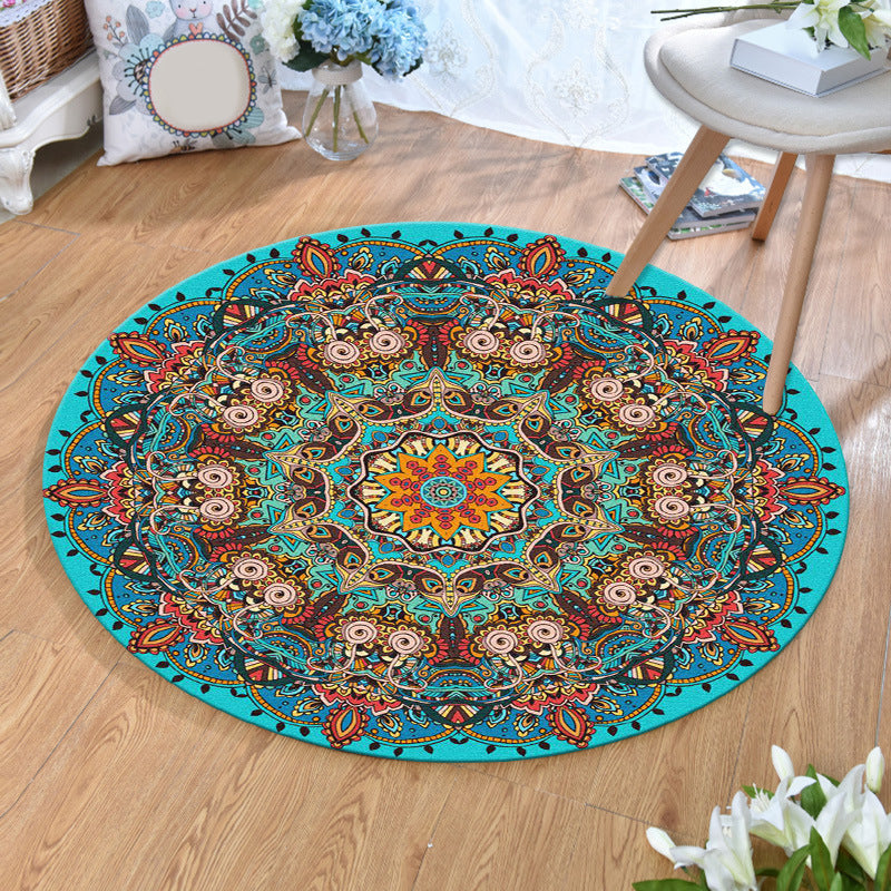 Olden Bohemian Style Rug Multi Color Tribal Pattern Carpet Non-Slip Backing Stain Resistant Washable Rug for Sitting Room Royal Blue Clearhalo 'Area Rug' 'Bohemian' 'Rugs' Rug' 2141203