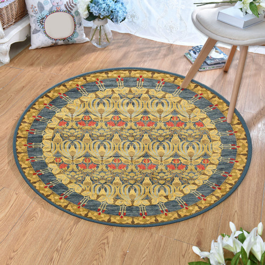 Olden Bohemian Style Rug Multi Color Tribal Pattern Carpet Non-Slip Backing Stain Resistant Washable Rug for Sitting Room Gold Clearhalo 'Area Rug' 'Bohemian' 'Rugs' Rug' 2141205