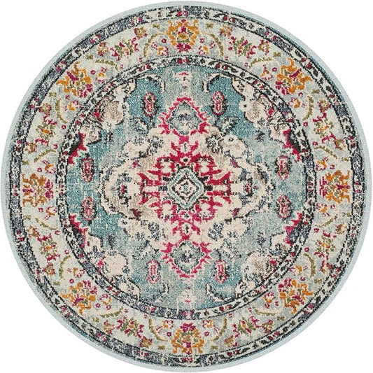 Antique Tribal Print Rug Multi Color Bohemian Indoor Rug Polyester Non-Slip Backing Washable Stain Resistant Carpet for Room Light Blue Clearhalo 'Area Rug' 'Bohemian' 'Rugs' Rug' 2141222
