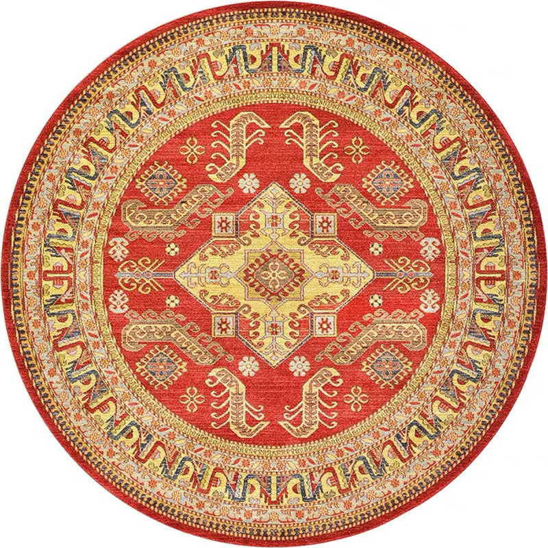 Antique Tribal Print Rug Multi Color Bohemian Indoor Rug Polyester Non-Slip Backing Washable Stain Resistant Carpet for Room Orange-Red Clearhalo 'Area Rug' 'Bohemian' 'Rugs' Rug' 2141223