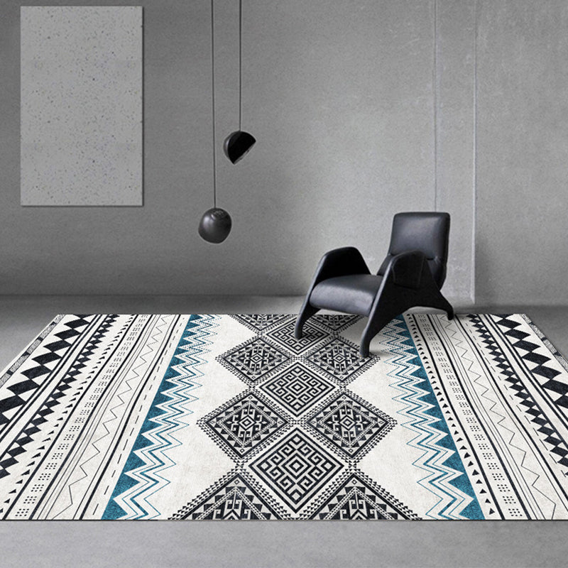 Multi Colored Moroccan Rug Cotton Geometry Seamless Pattern Rug Pet-Friendly Carpet for Home Decor Clearhalo 'Area Rug' 'Moroccan' 'Rugs' Rug' 2141259