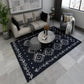 Multi Colored Moroccan Rug Cotton Geometry Seamless Pattern Rug Pet-Friendly Carpet for Home Decor Matte Black Clearhalo 'Area Rug' 'Moroccan' 'Rugs' Rug' 2141261