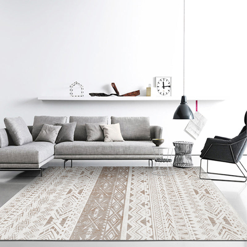 Multi Colored Moroccan Rug Cotton Geometry Seamless Pattern Rug Pet-Friendly Carpet for Home Decor Brown Clearhalo 'Area Rug' 'Moroccan' 'Rugs' Rug' 2141272