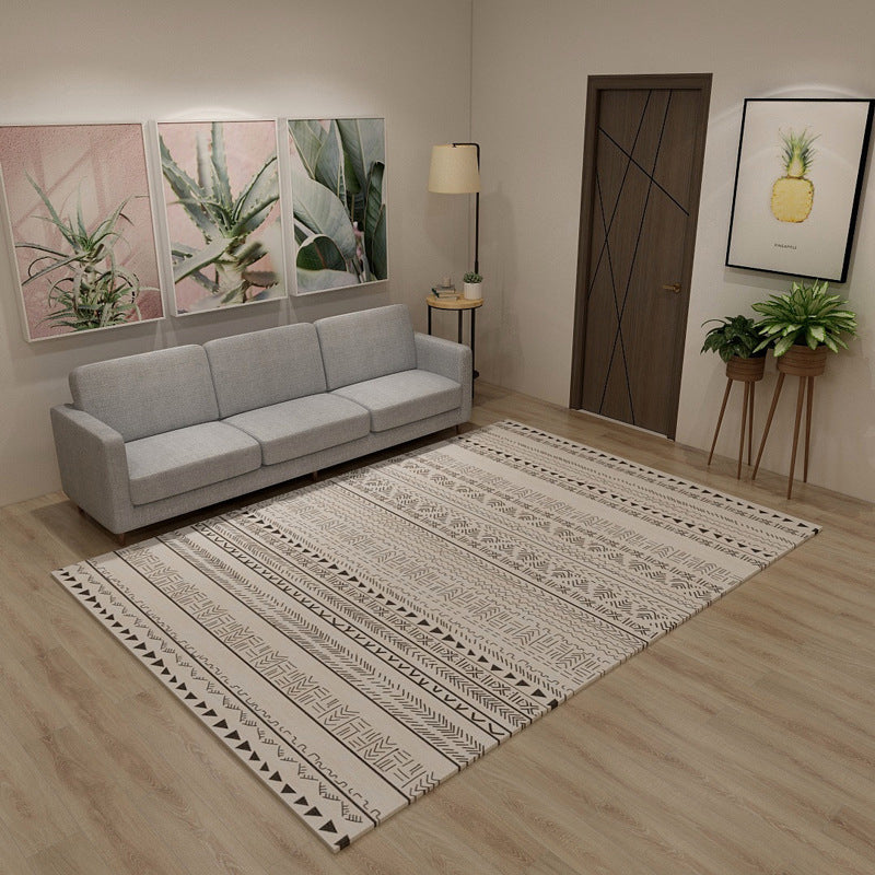 Classical Moroccan Rug Multicolor Seamless Tribal Pattern Rug Non-Slip Pet Friendly Machine Washable Rug for Home Decoration Khaki Clearhalo 'Area Rug' 'Moroccan' 'Rugs' Rug' 2141294