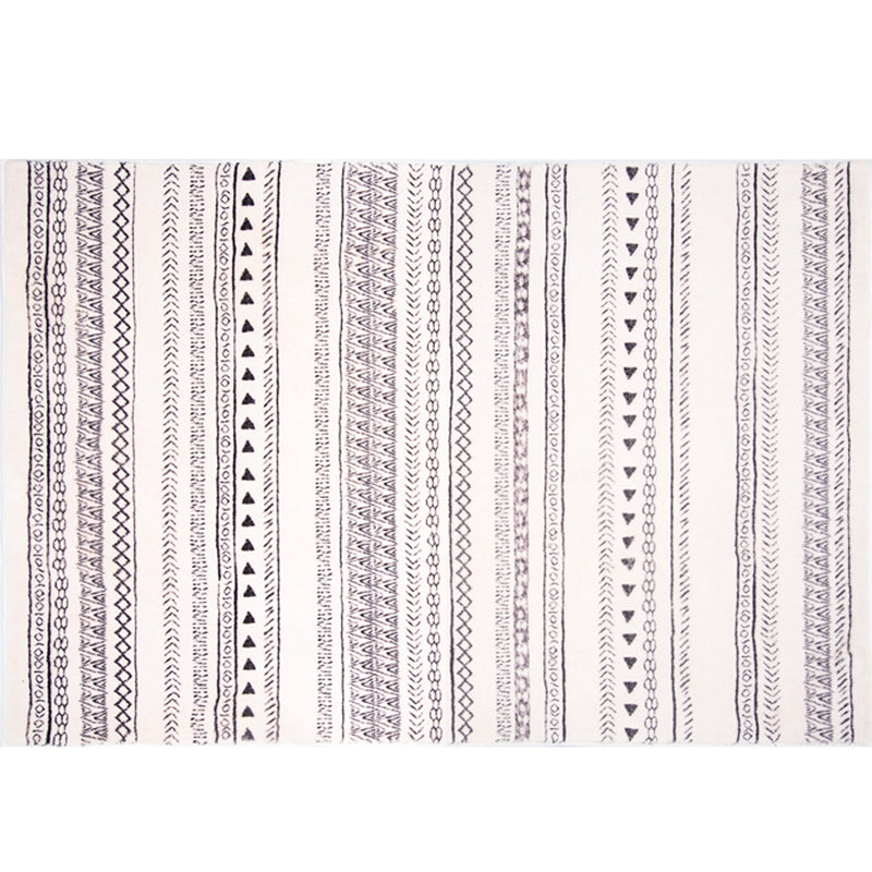 Distressed Grey-White Bohemian Rug Polyester Seamless Print Rug Anti-Slip Stain Resistant Pet Friendly Area Carpet for Bedroom Gray-White Clearhalo 'Area Rug' 'Bohemian' 'Rugs' Rug' 2141307
