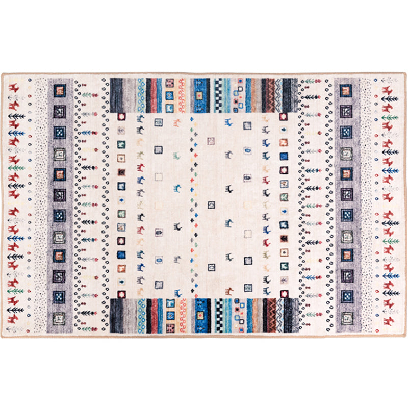 Moroccan Home Area Rug Multi-Colored Pattern Carpet Polypropylene Pet-Friendly Machine Wash Rug Clearhalo 'Area Rug' 'Moroccan' 'Rugs' Rug' 2141315