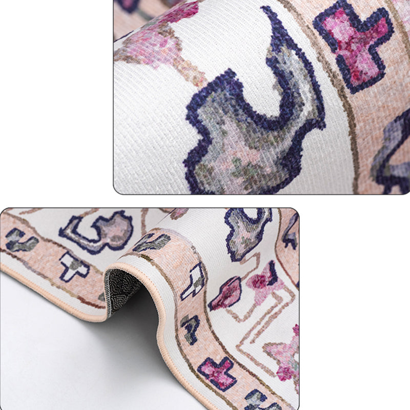 Multi Color Geometric Print Rug Synthetics Bohemia Carpet Stain Resistant Pet Friendly Non-Slip Backing Rug for Living Room Clearhalo 'Area Rug' 'Bohemian' 'Rugs' Rug' 2141323