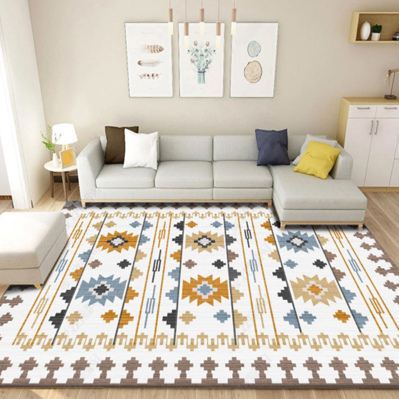 Pretty Floral Print Rug Multi-Color Moroccan Style Rug Polyester Non-Slip Washable Stain Resistant Rug for Room Yellow Clearhalo 'Area Rug' 'Moroccan' 'Rugs' Rug' 2141333