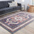 Pretty Floral Print Rug Multi-Color Moroccan Style Rug Polyester Non-Slip Washable Stain Resistant Rug for Room Dark Blue Clearhalo 'Area Rug' 'Moroccan' 'Rugs' Rug' 2141337